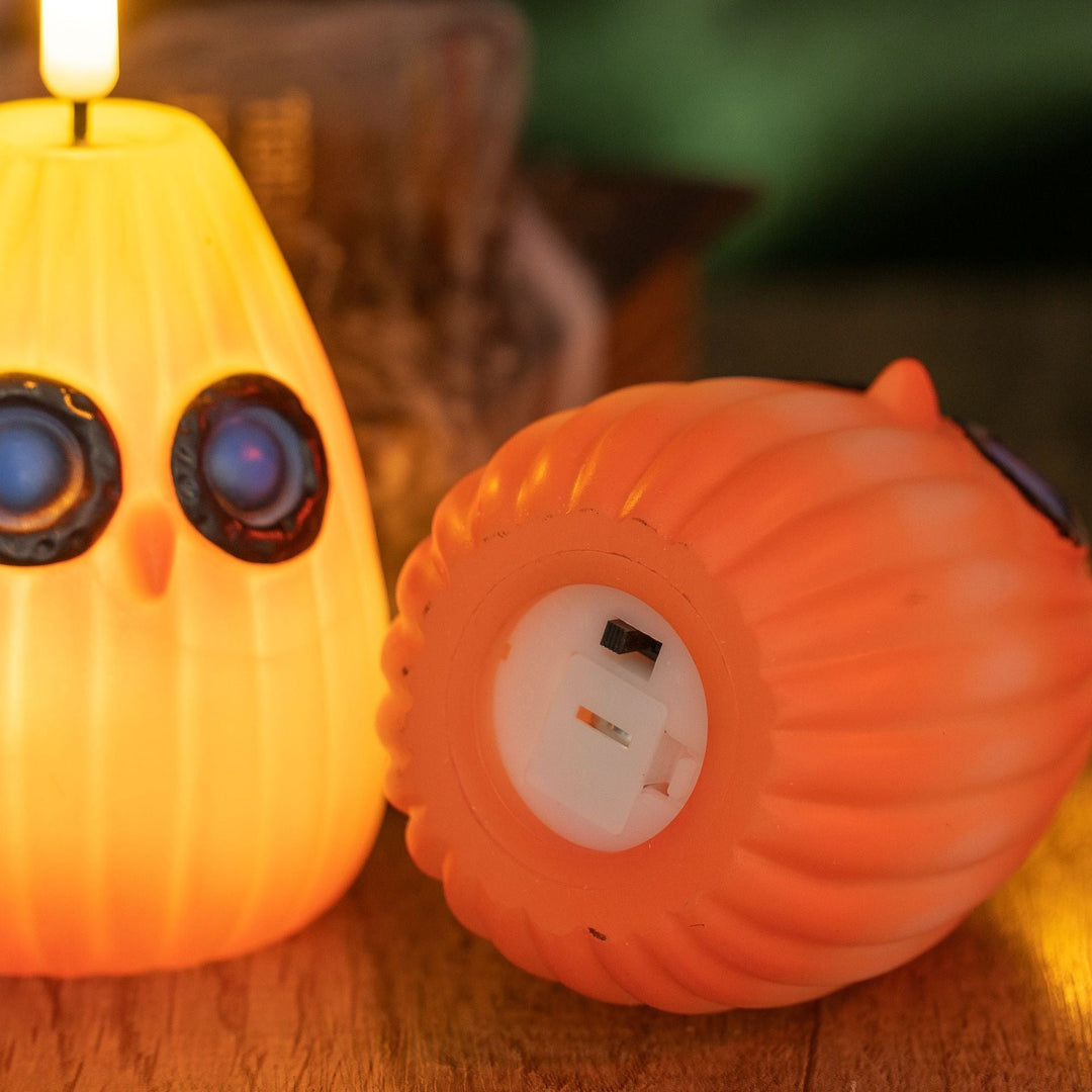 Creepy pumpkin decoration candle