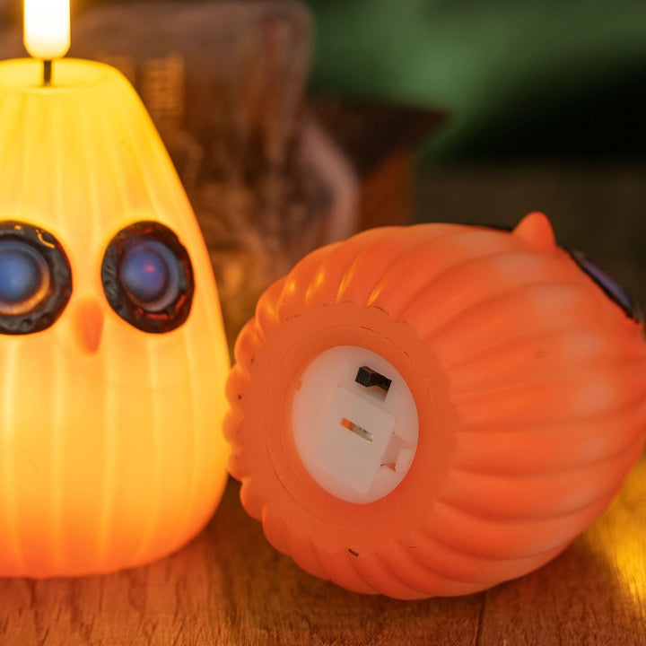 Creepy pumpkin decoration candle