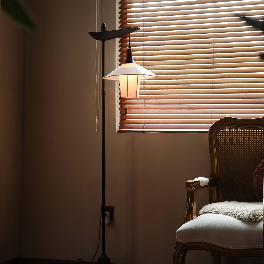 Vintage-inspired floor lamp
