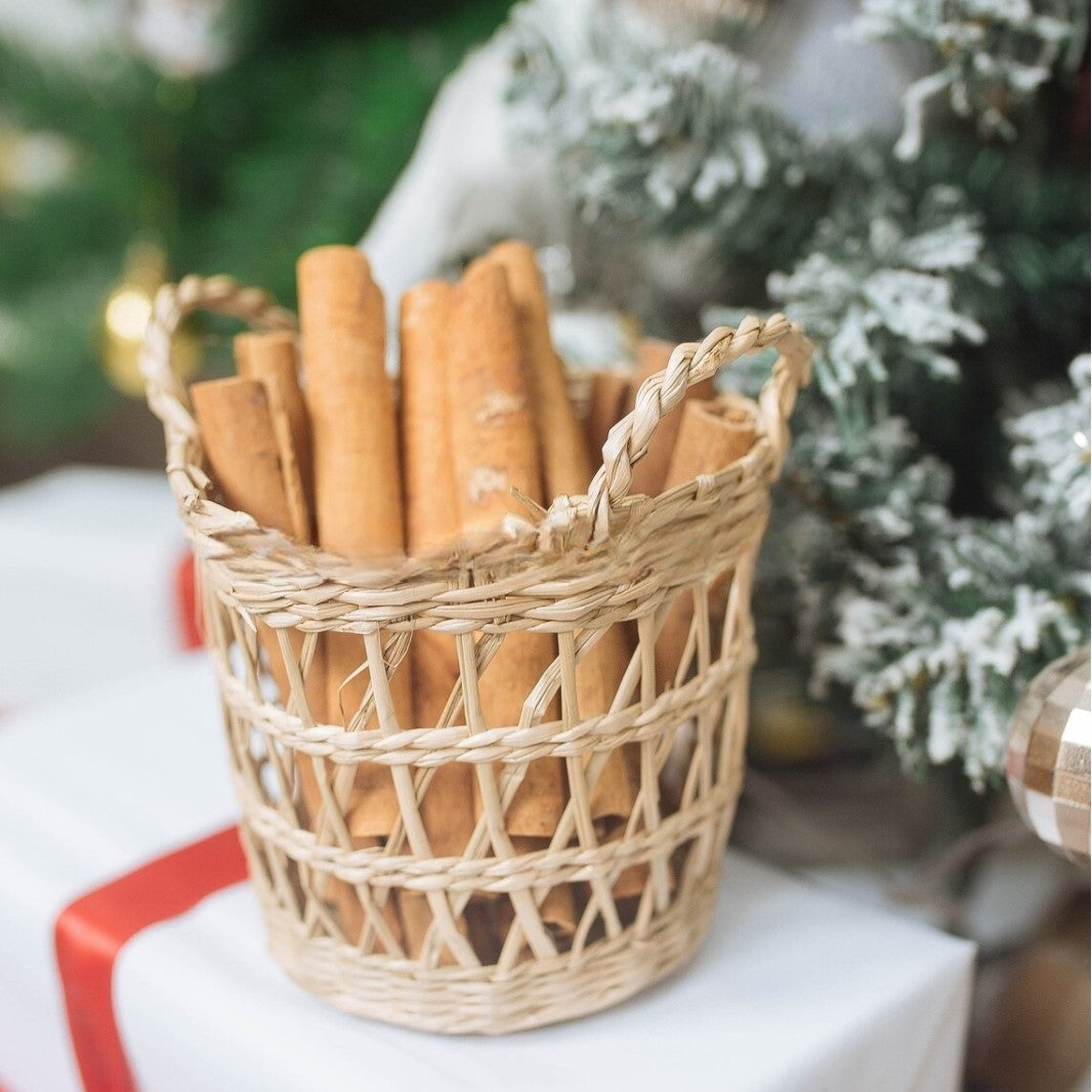 Natural Fiber Decorative Storage Basket