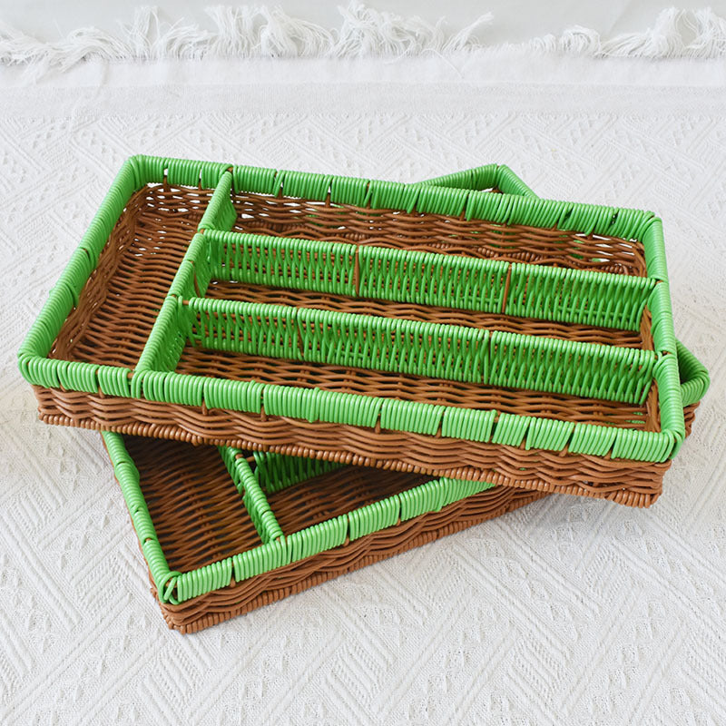 Stylish Multi-Compartment Woven Storage Organizer