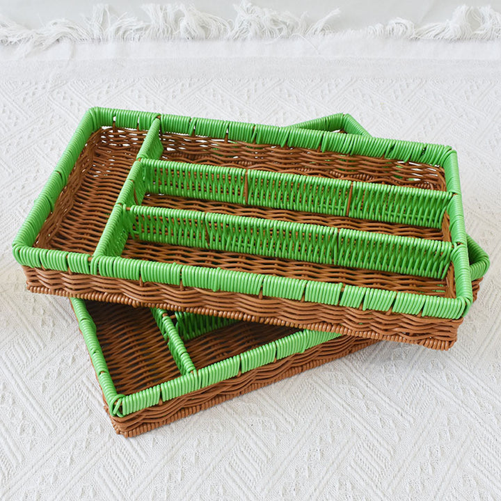 Stylish Multi-Compartment Woven Storage Organizer