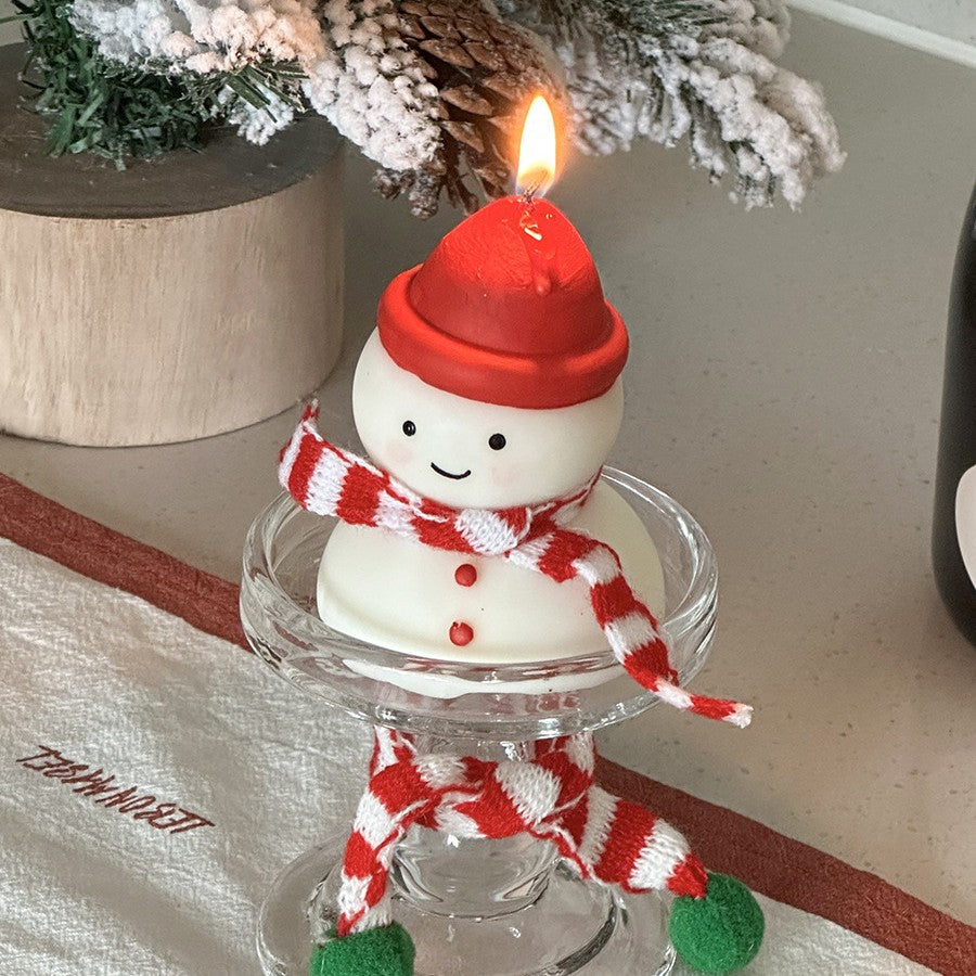 Decorative Snowman Candle