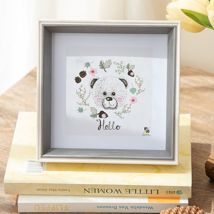 Cute Animal Illustration Framed Art for Home