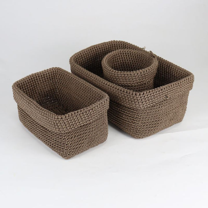 Hand-knotted storage baskets
