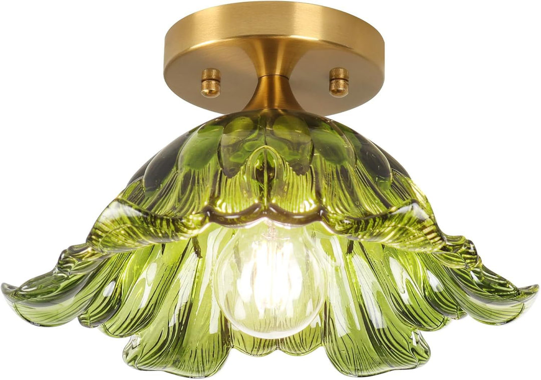 Elegant glass dome ceiling lamp