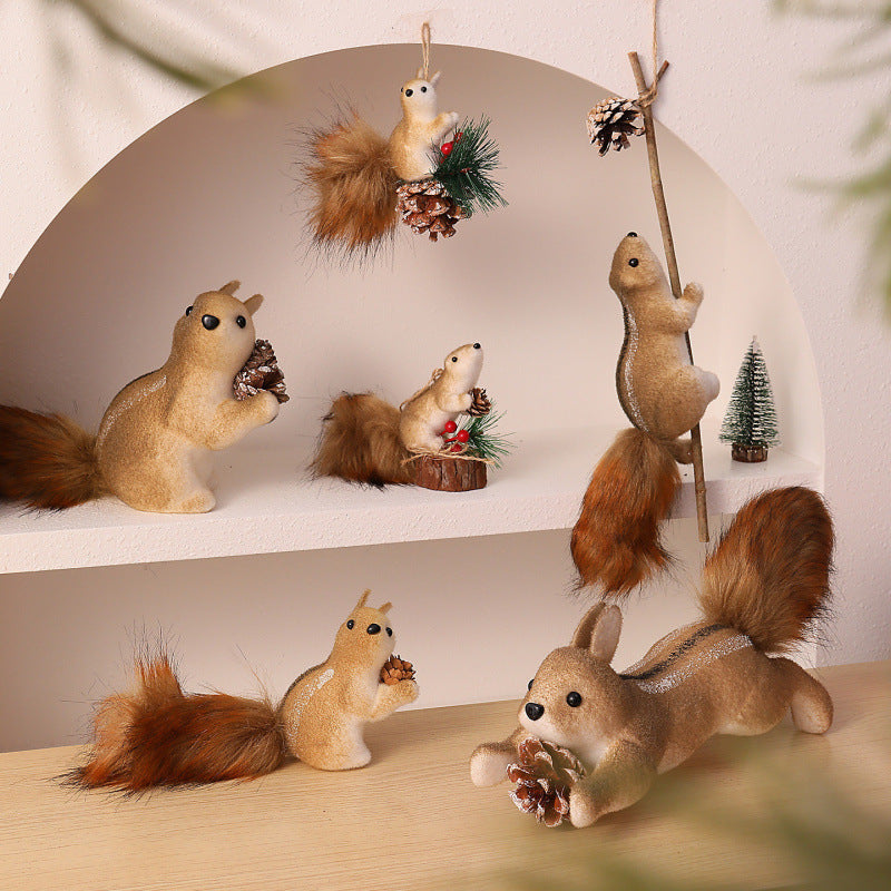 Cute decoration figure with squirrel motif