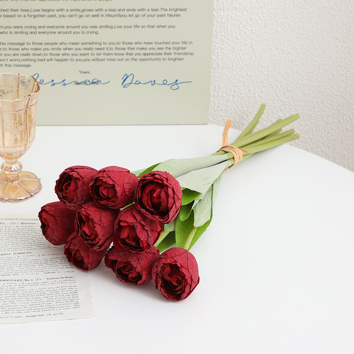 Artificial peony bouquet