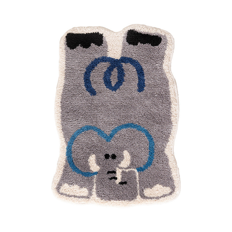Gorilla-shaped bath mat with non-slip bottom