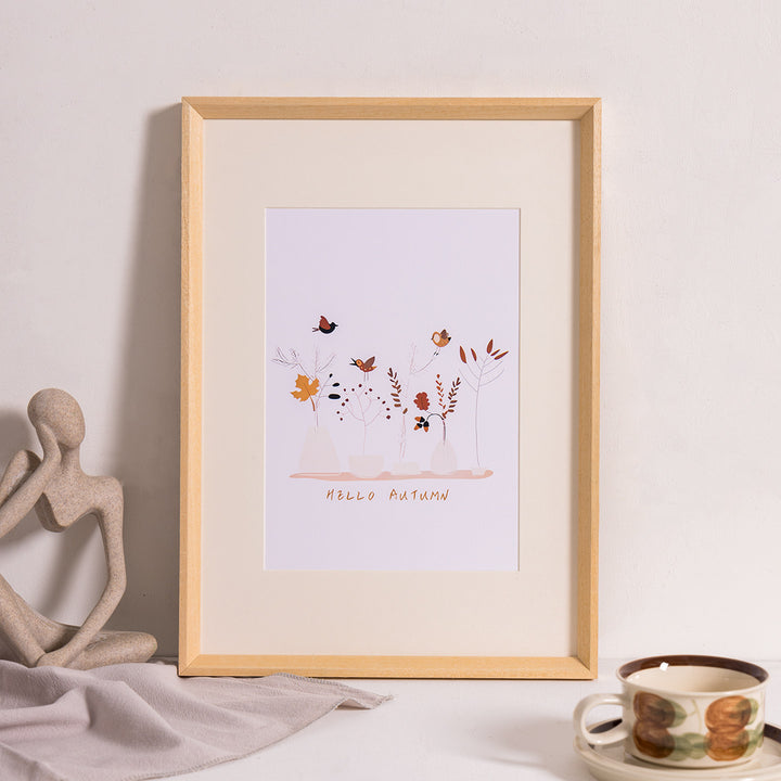 Artistic Floral Print Wall Decor Frame for Home