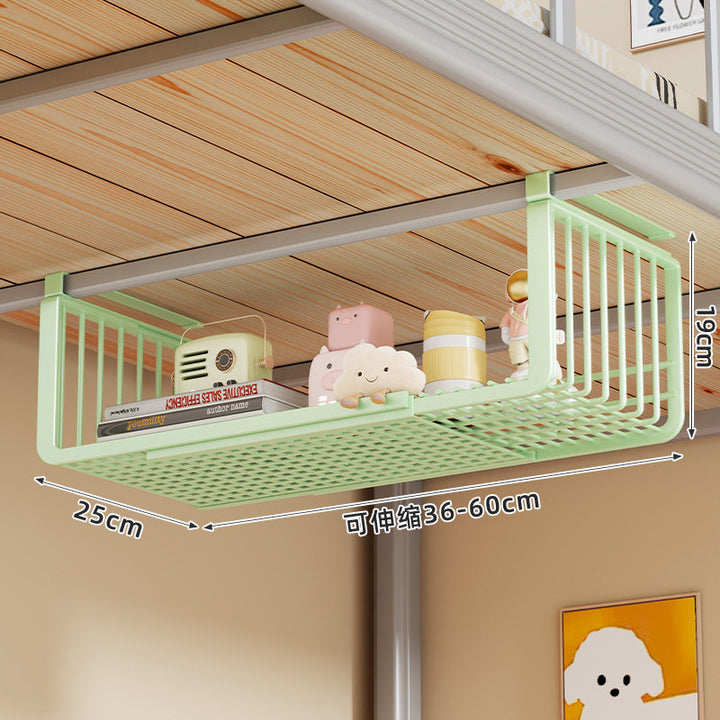 Under-Shelf Hanging Storage Basket Organizer for Loft Beds and Shelves