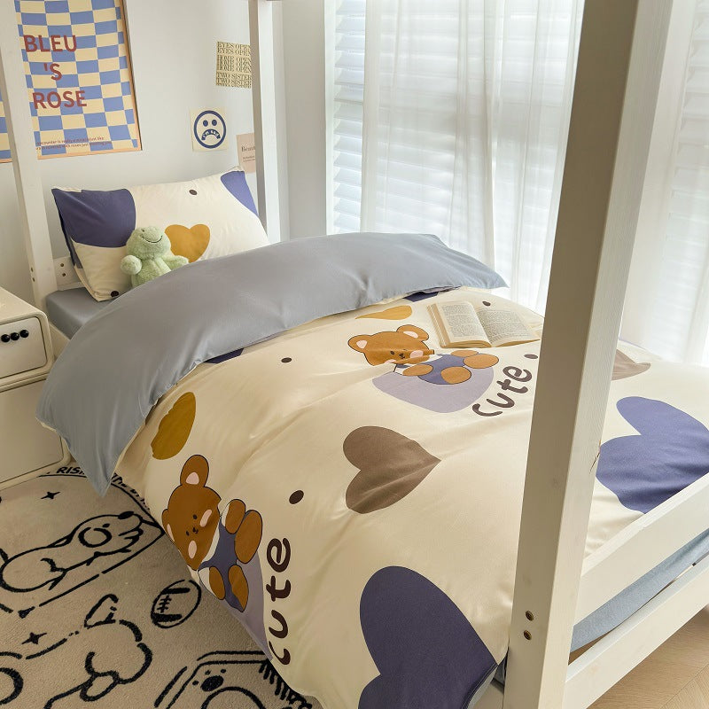 Whimsical Floral Print Duvet Cover Set