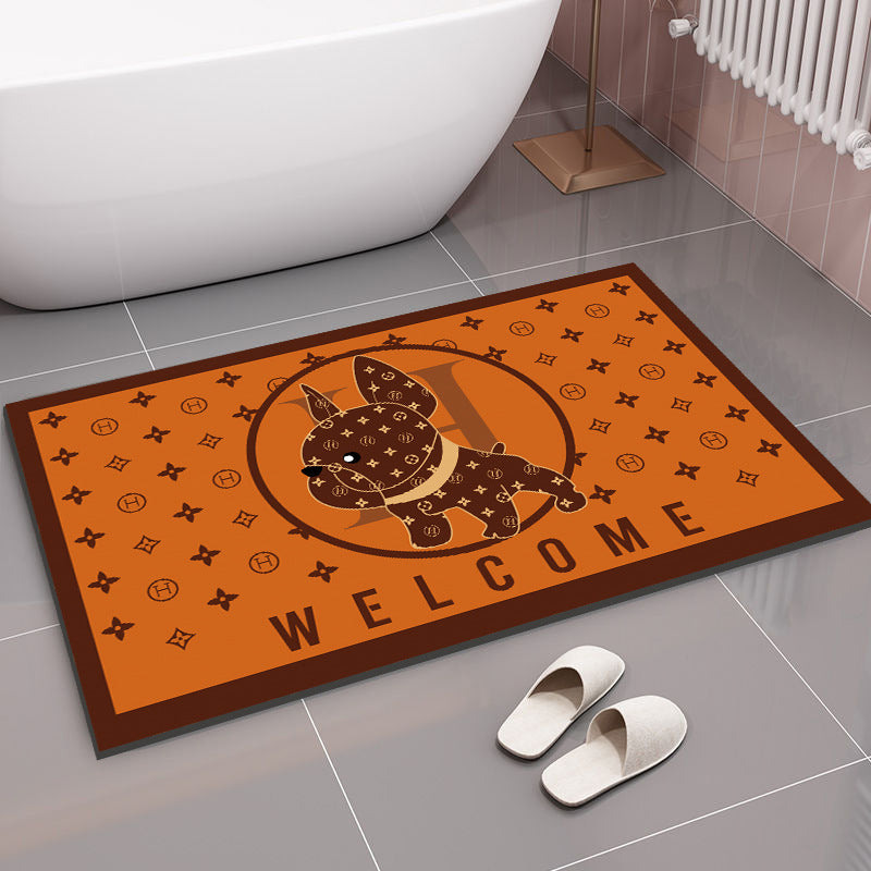 Fun Graphic Bath Mat for Bathroom
