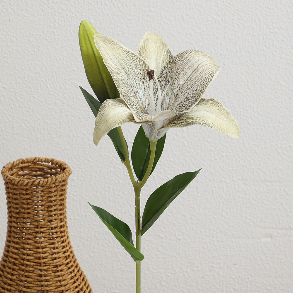 Artificial lily bouquet with realistic details