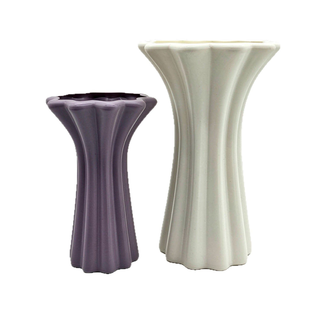 Modern Fluted Ceramic Vase