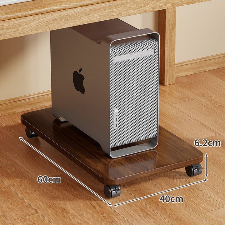 Rolling Desktop CPU Tower Stand with Swivel Casters and Anti-Slip Platform