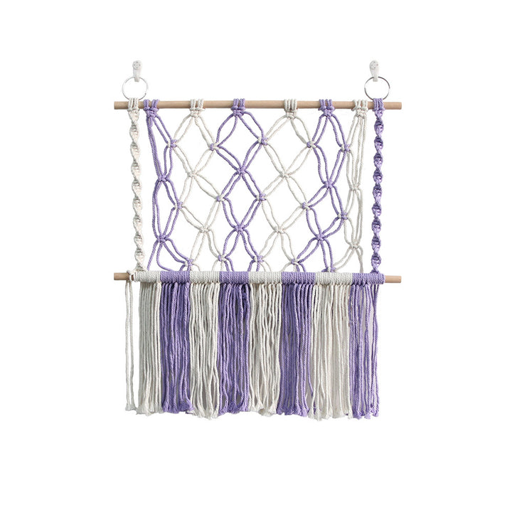 Handwoven wall hanging in boho style