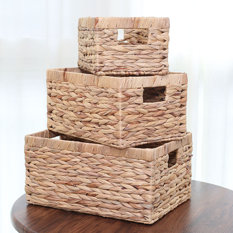 Handcrafted organizer basket with two handles