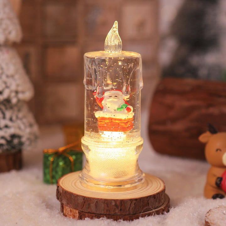 LED Christmas lantern with Santa figure