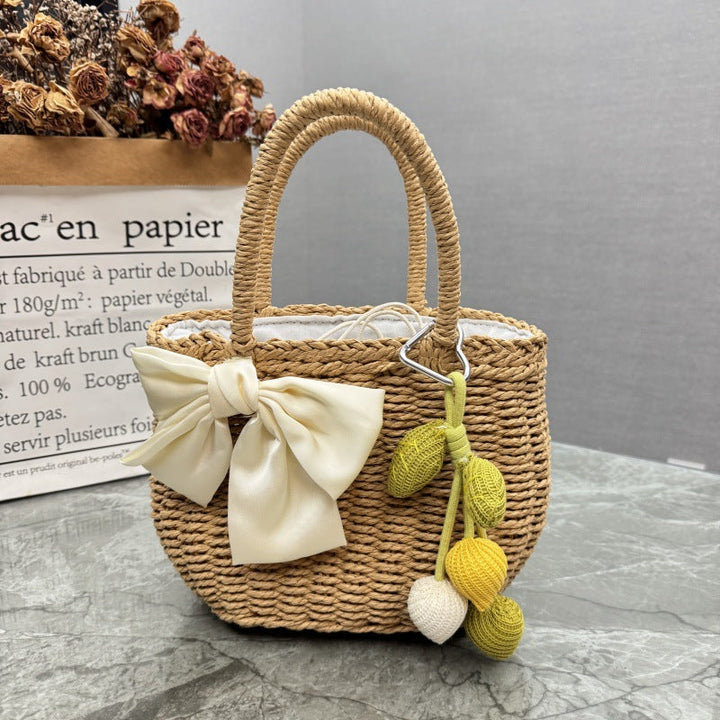 Playful Rattan Handbag