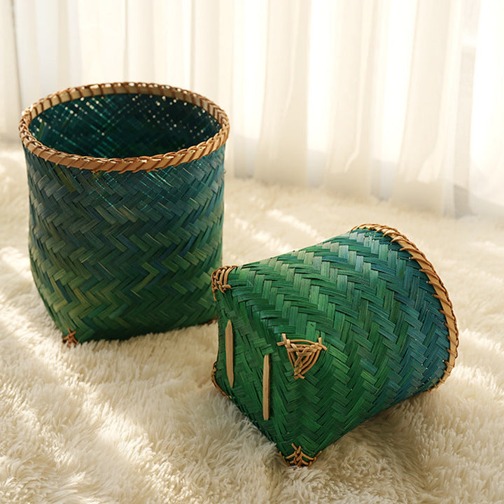 Handwoven storage basket