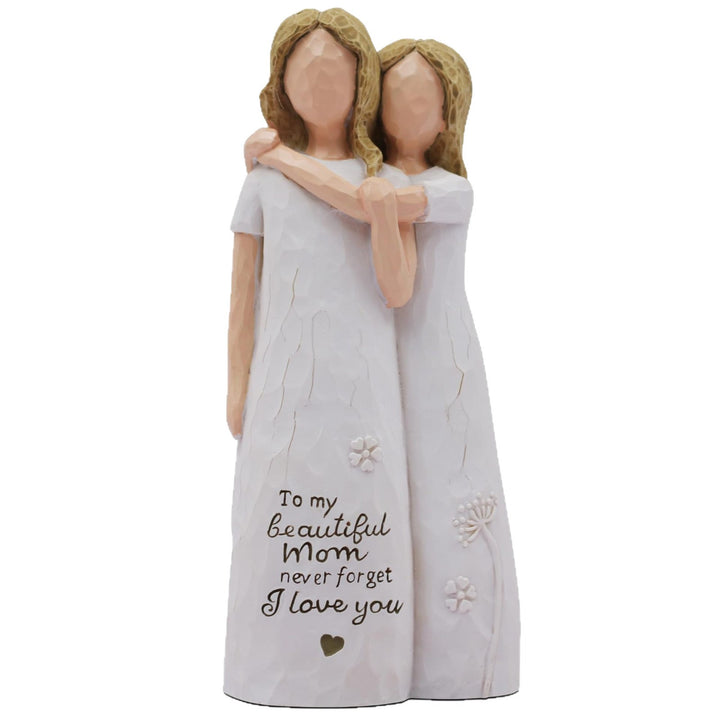 Heartwarming Mother and Daughter Figurine