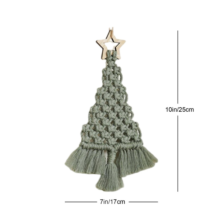 Festive Macrame Christmas Tree Ornament
