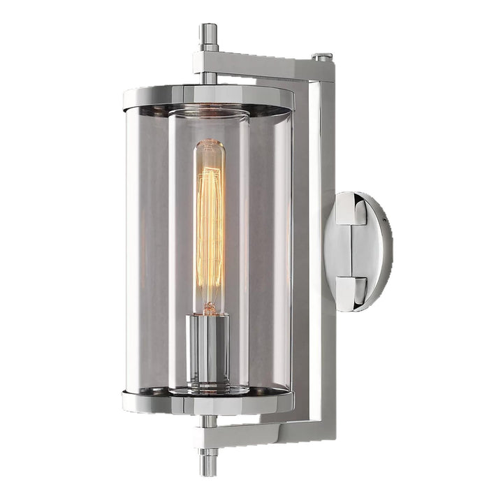 Vintage Industrial Clear Glass Wall Sconces