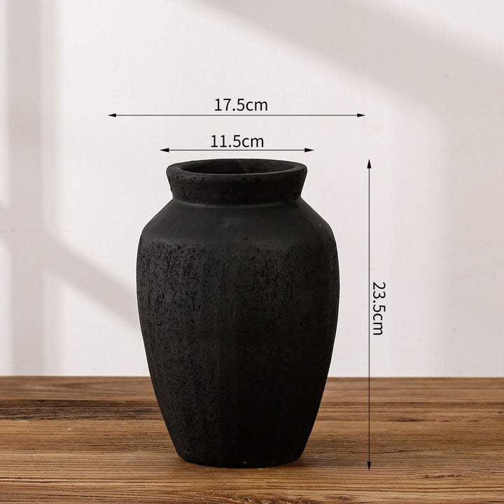 Antique ceramic vase with texture