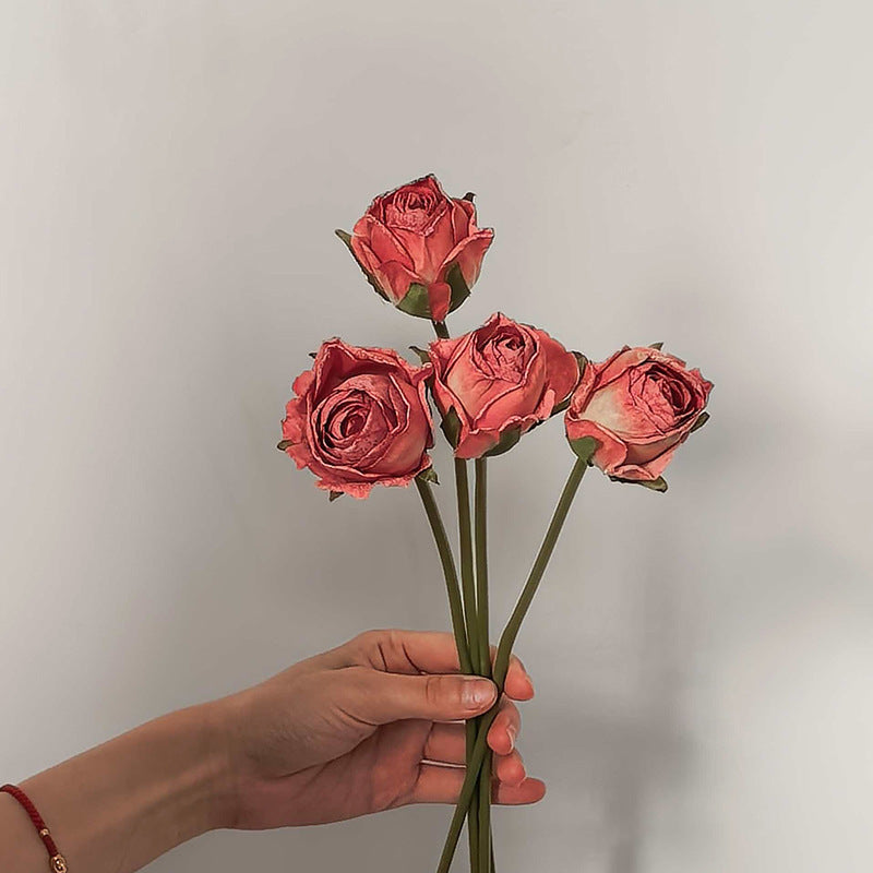 Lifelike Artificial Rose Stem Bouquet