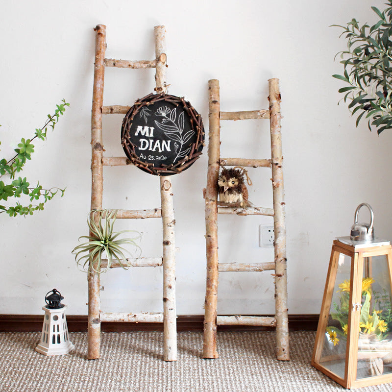Decorative wooden ladder