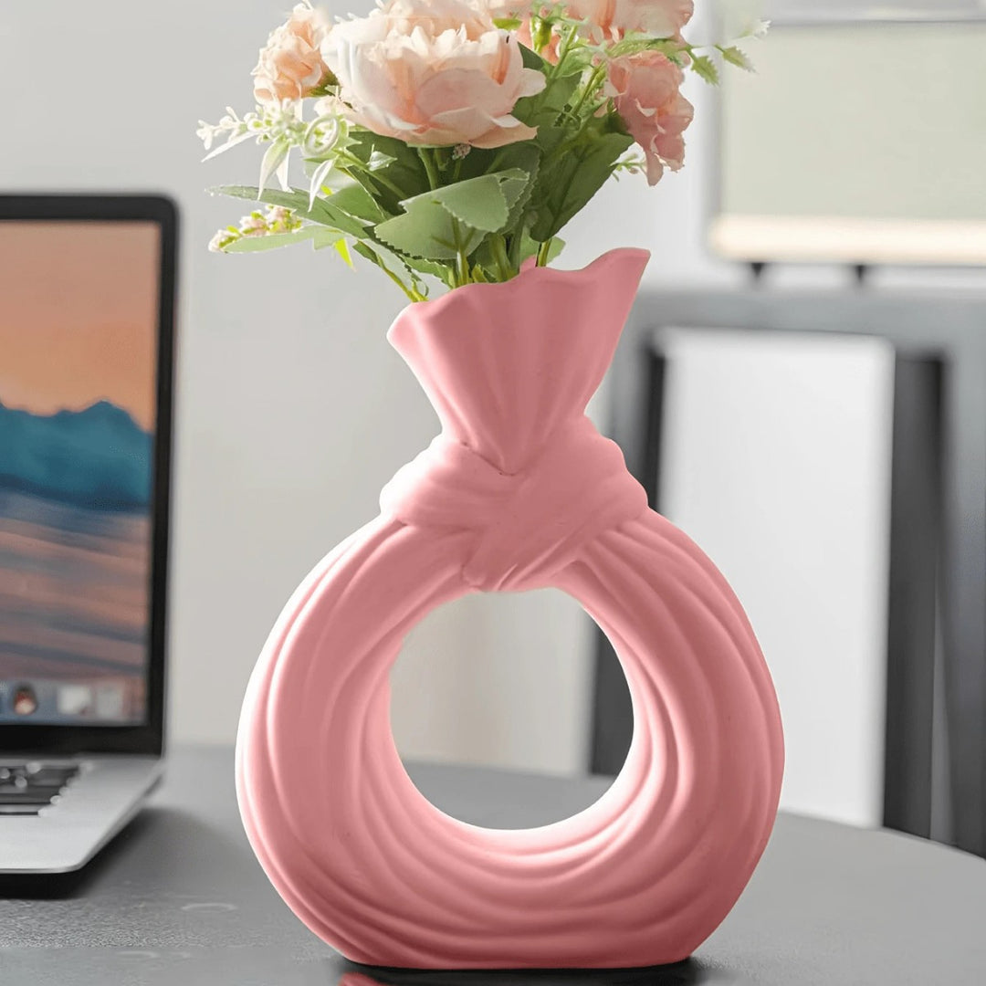 Artistic Knot-Shaped Ring Vase