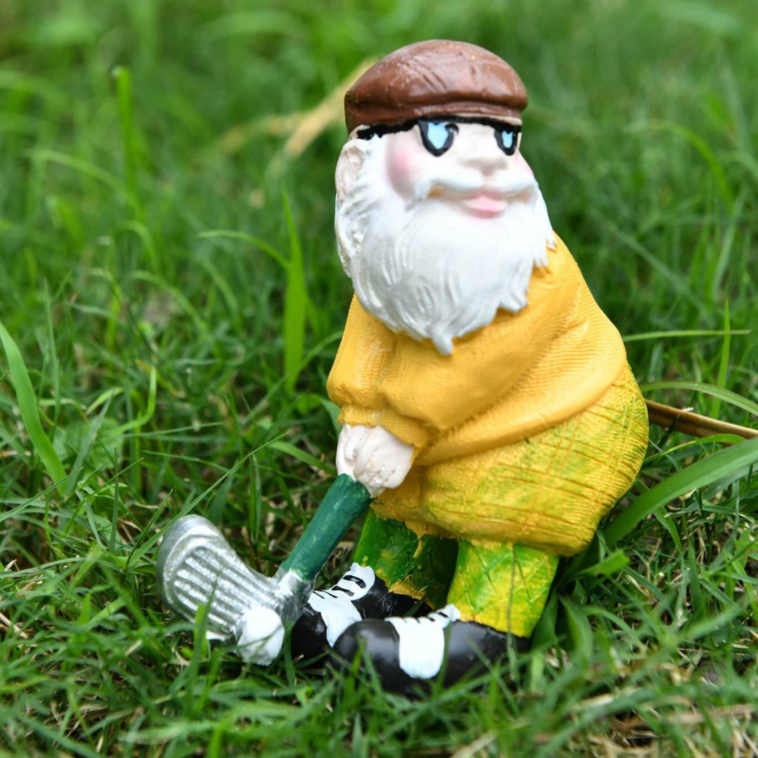 Whimsical Golfing Gnome Figurine