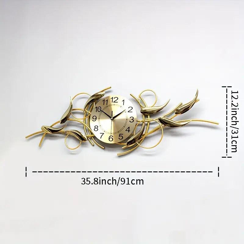 Ornate Decorative Metal Wall Clock
