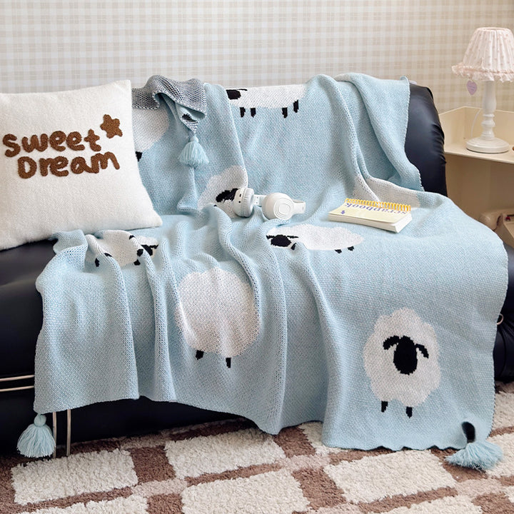 Home Decor Cozy Knit Blanket for Living Room