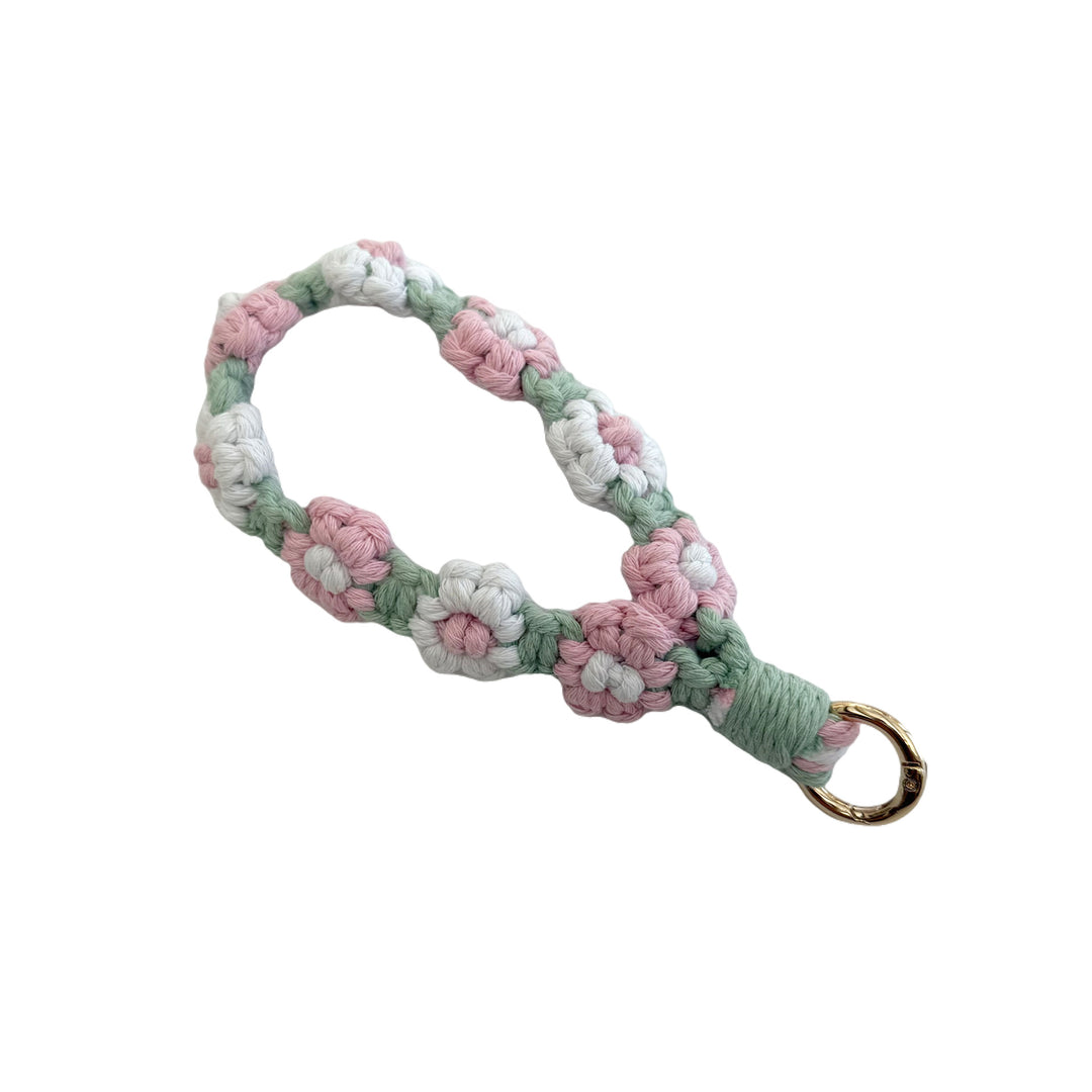 Floral Macrame Keychain Holder