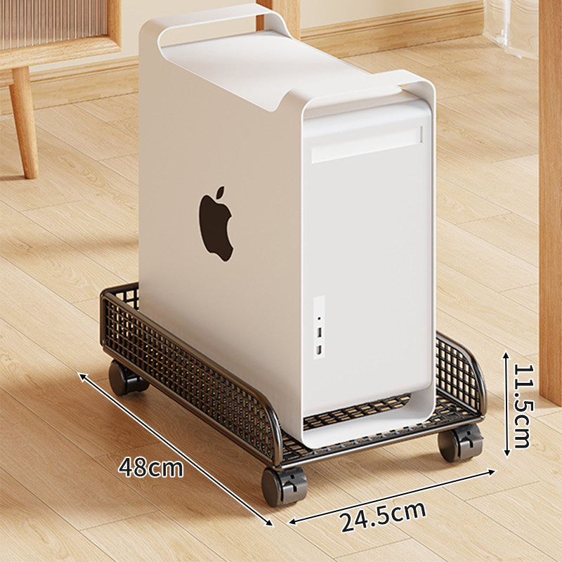 Mobile Adjustable CPU Tower Stand with Locking Swivel Casters