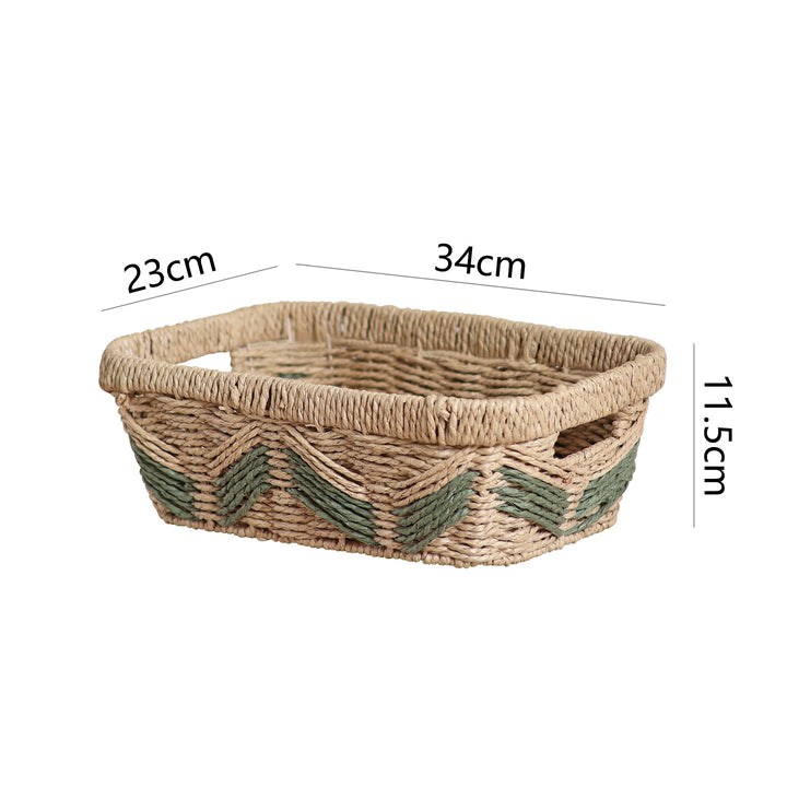 Decorative storage basket with handles