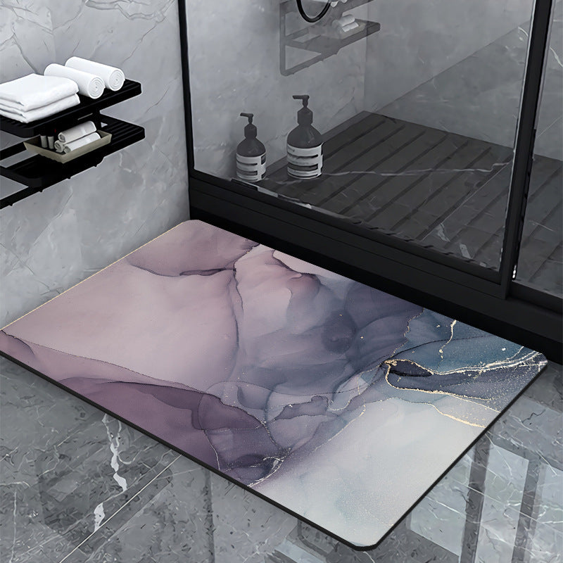 Luxury Marble-Effect Bath Mat