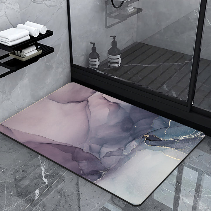 Luxury Marble-Effect Bath Mat
