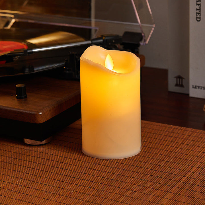 Decorative LED real wax candle in crystal look