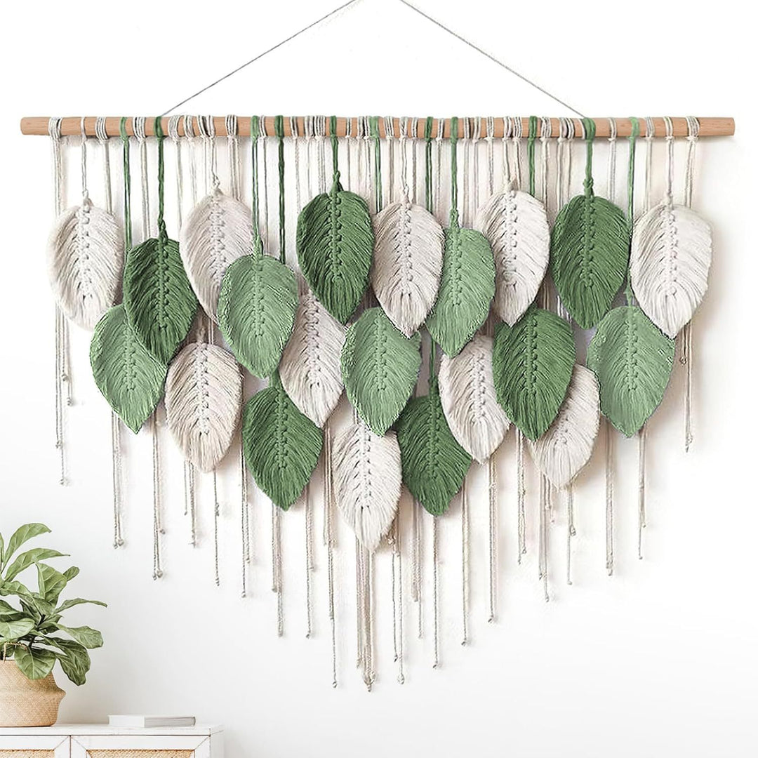 Macrame Leaf Wall Hanging Tapestry