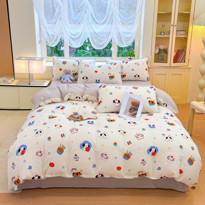 Playful Cartoon-Themed Duvet Cover Set1792692729