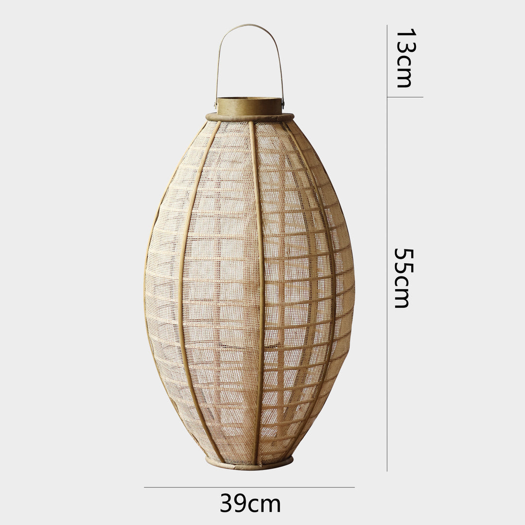 Handcrafted lantern made of natural materials