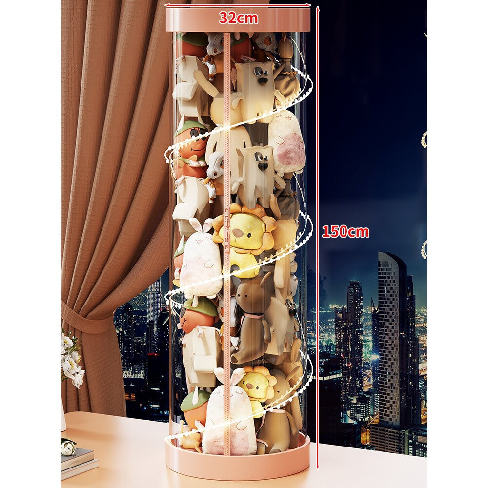 Tall Clear Acrylic Plush Toy Display Tower Organizer