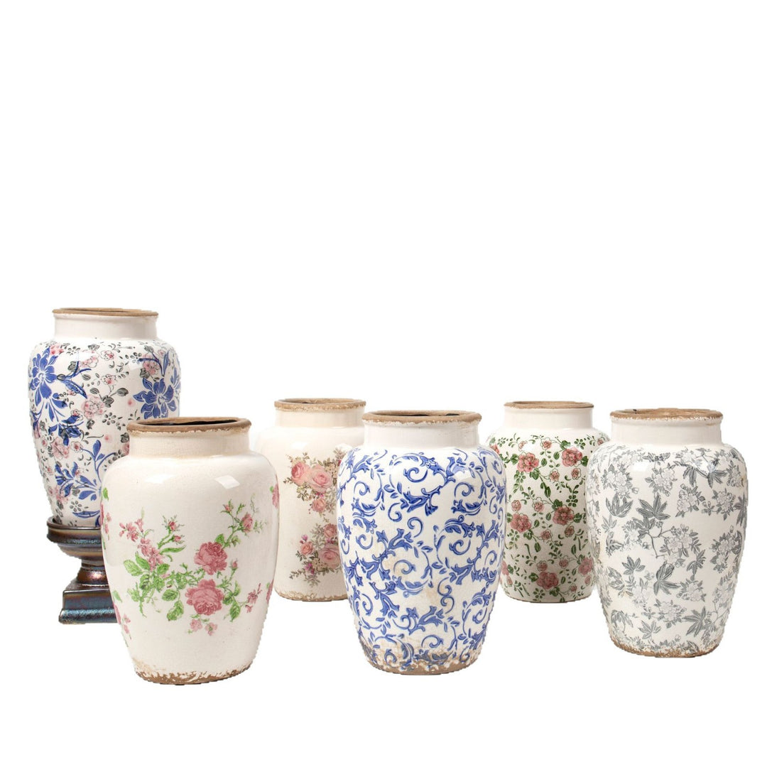 Floral Ceramic Vase with Artistic Design