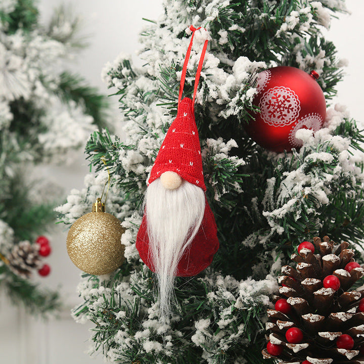 Cute Christmas tree decoration in gnome design
