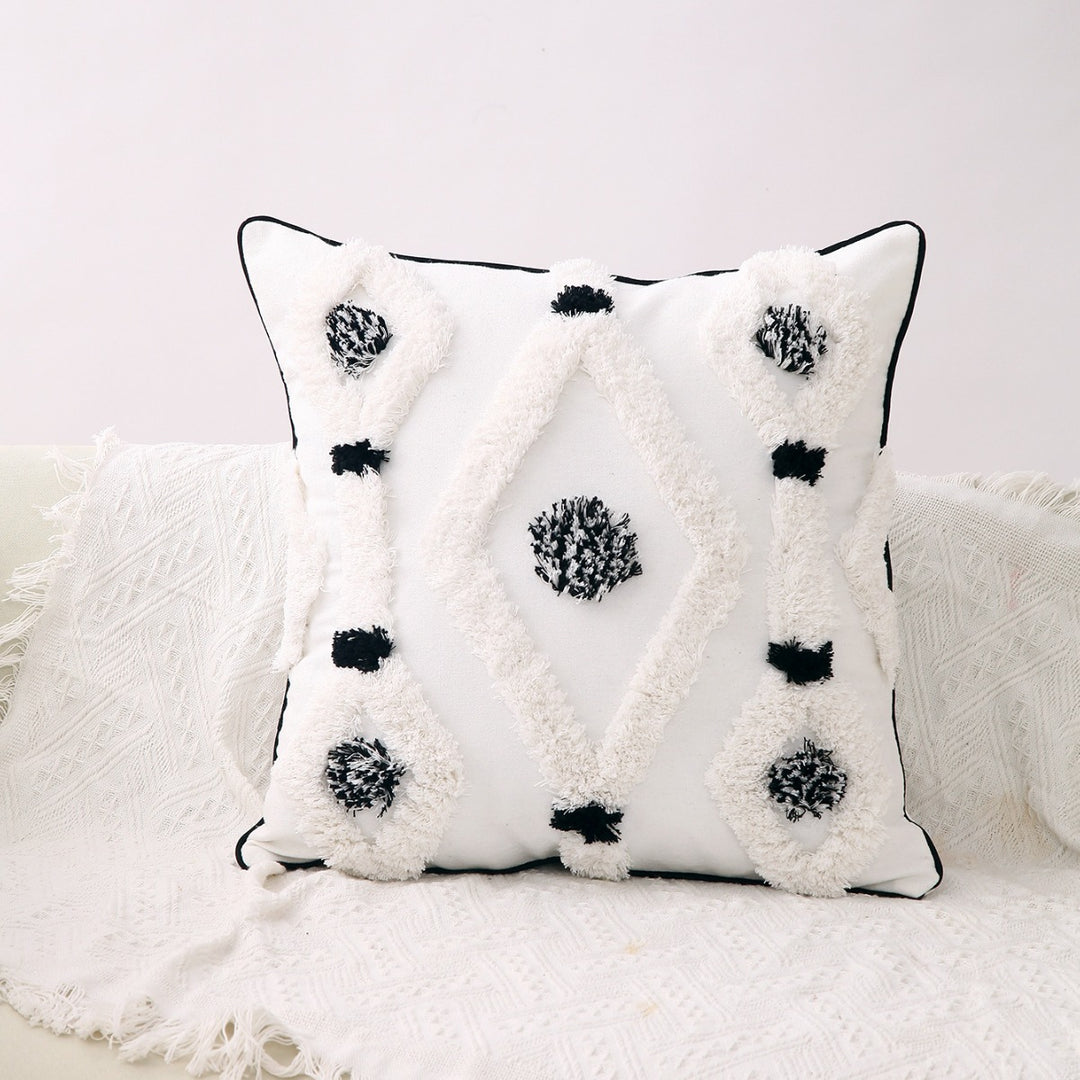 Decorative Textured Geometric Throw Pillow