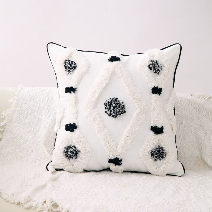 Decorative Textured Geometric Throw Pillow