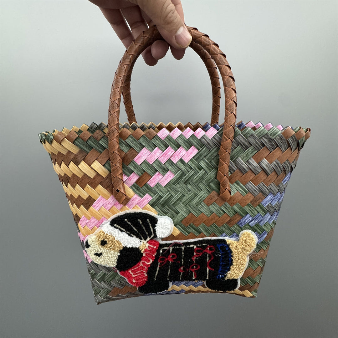 Playful and Handmade Basket Bag